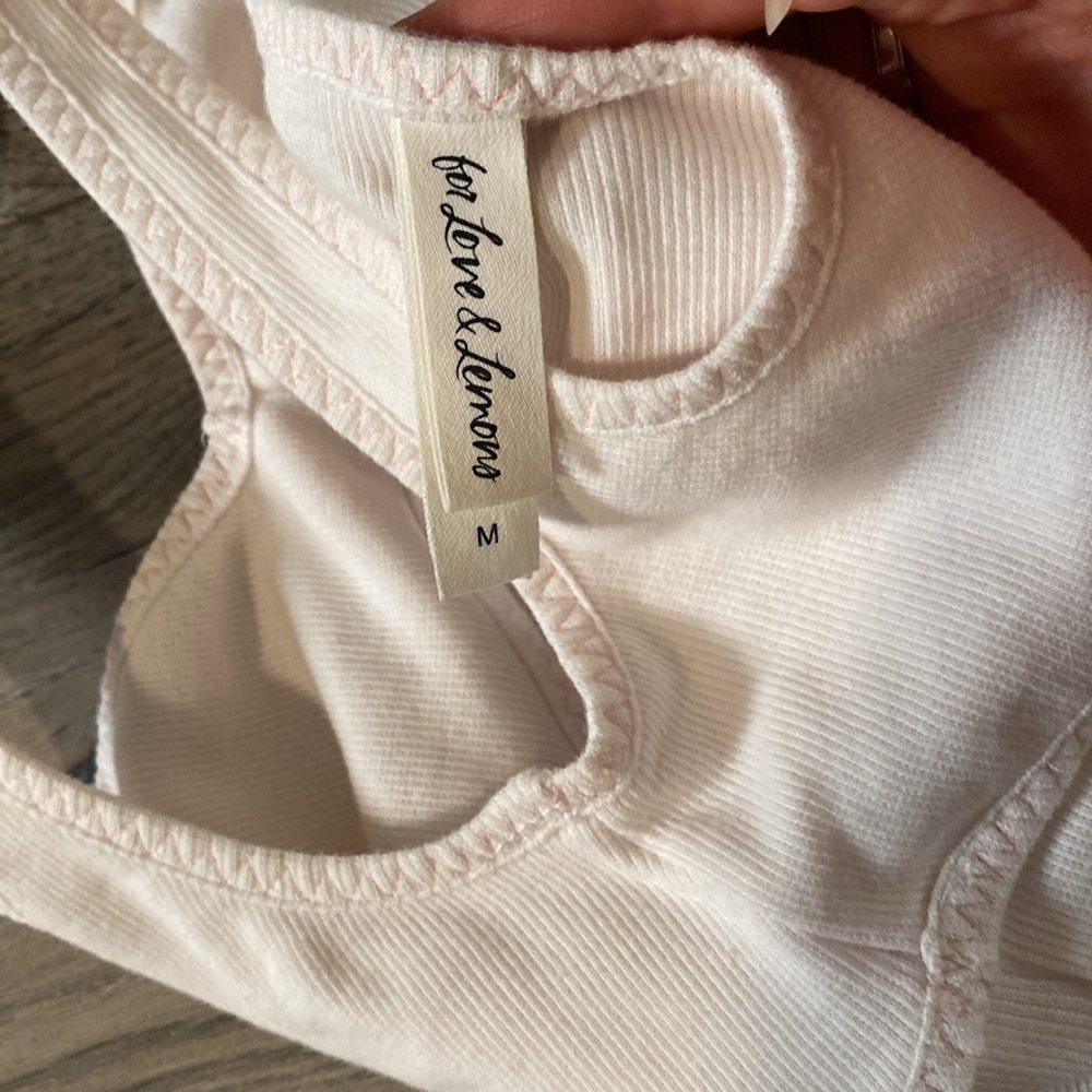 For love & lemon Women's Cream crop top - Picture 9 of 11